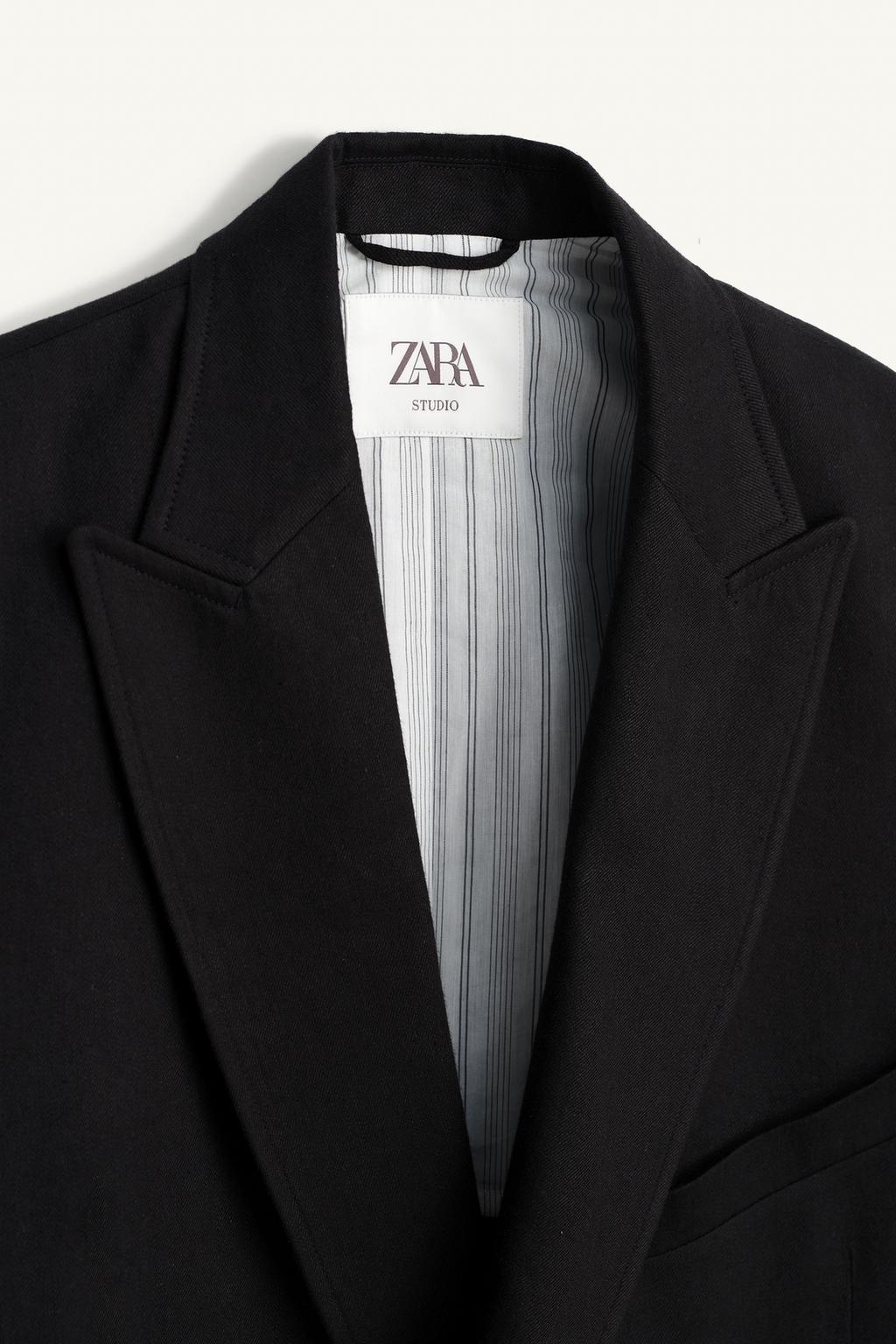 Пиджак приталенного кроя из льняного и лиоцеллового микса