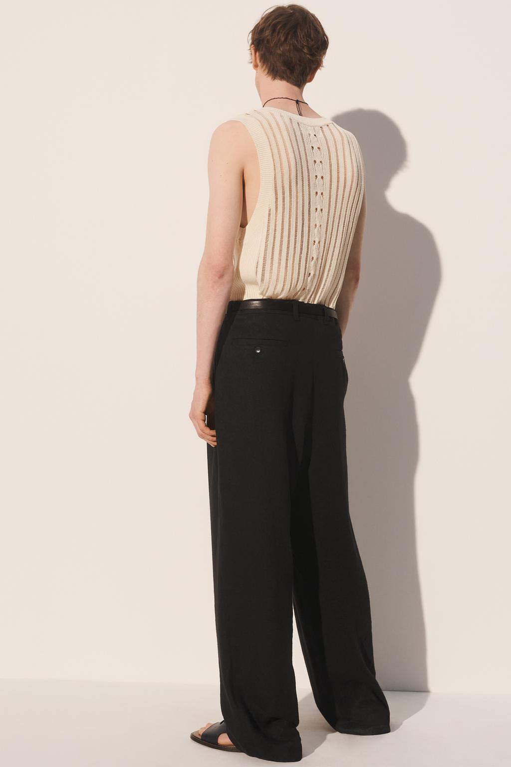 Льняные/лиоцелловые застаревшие брюки для костюма