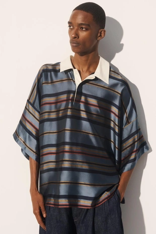 Поло свободного кроя из купро-шелка- Заказать в России