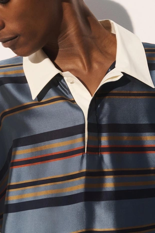 Поло свободного кроя из купро-шелка- Заказать в России