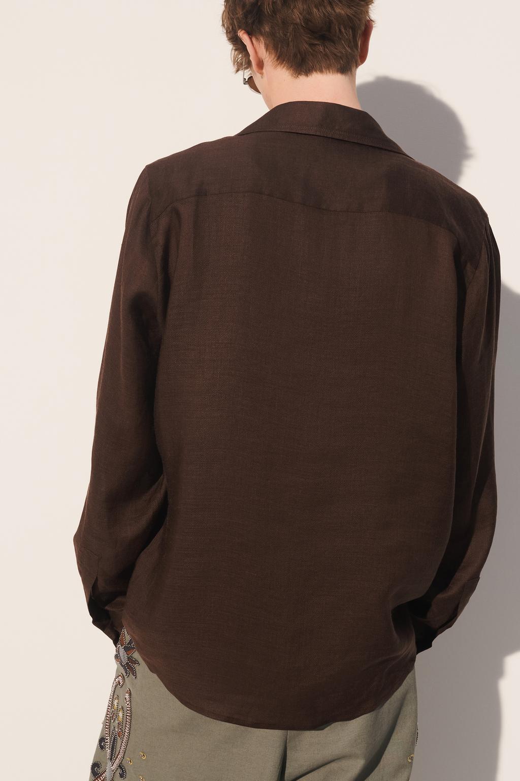 Поло свободного кроя из смесовой ткани рами и ленцелль