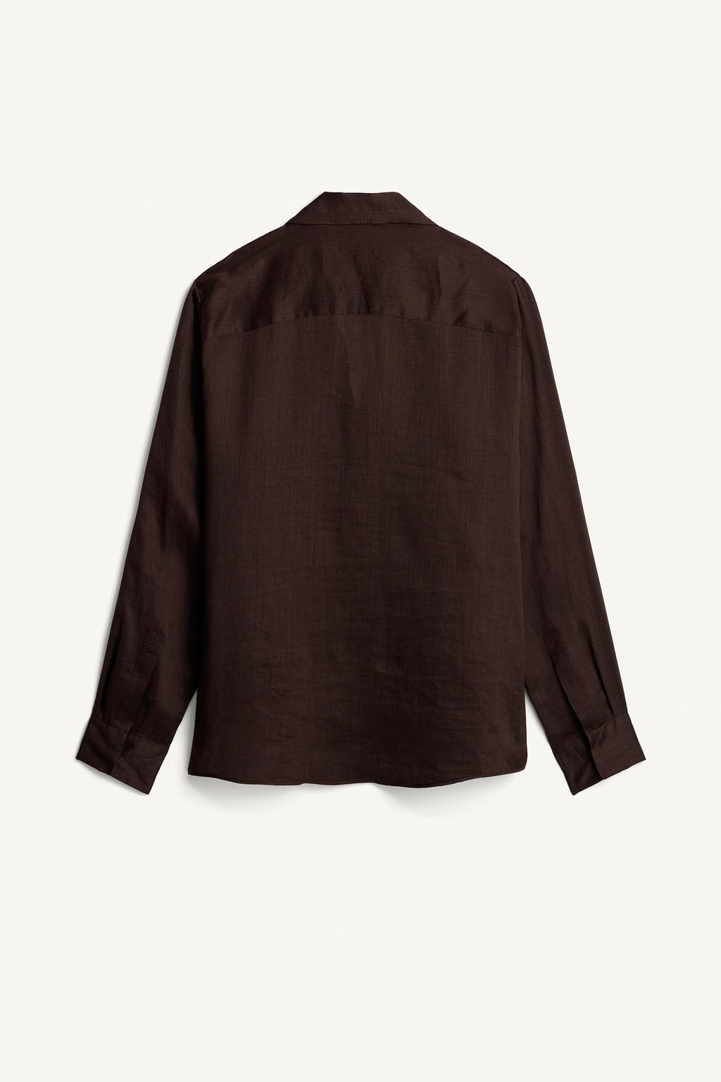 Поло свободного кроя из смесовой ткани рами и ленцелль