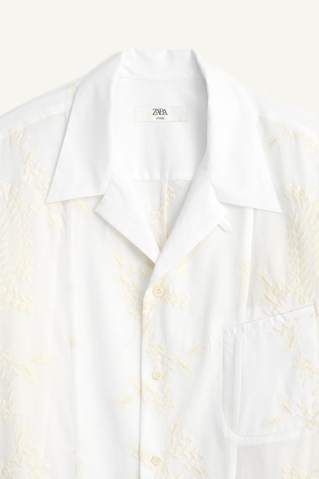 Рубашка свободного кроя с вышивкой