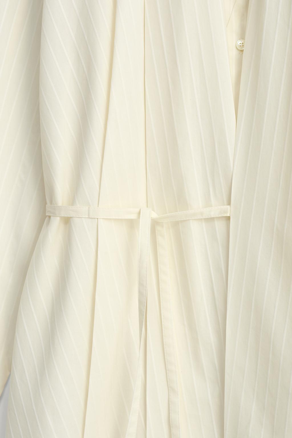 Рубашка-халат в полосатом джаккарде