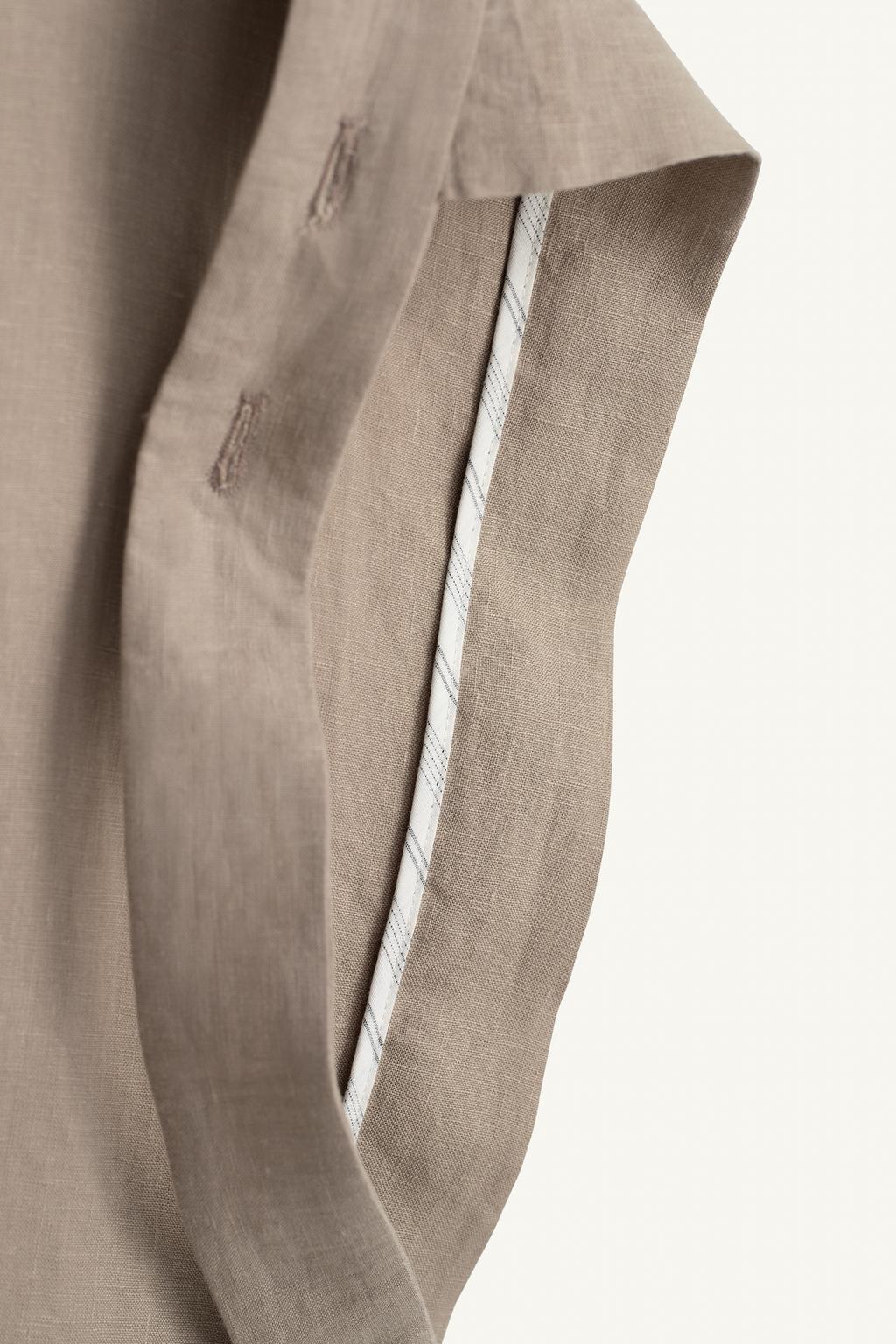 Широкие льняные бермуды на запах