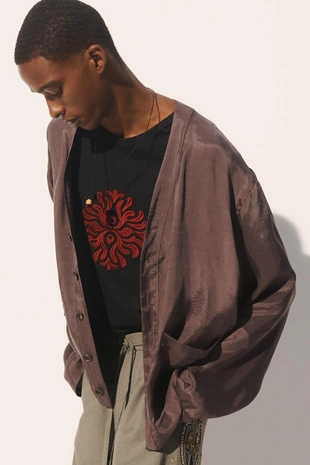 Пиджак свободного кроя из вискозы и лиоцелла- Заказать в России