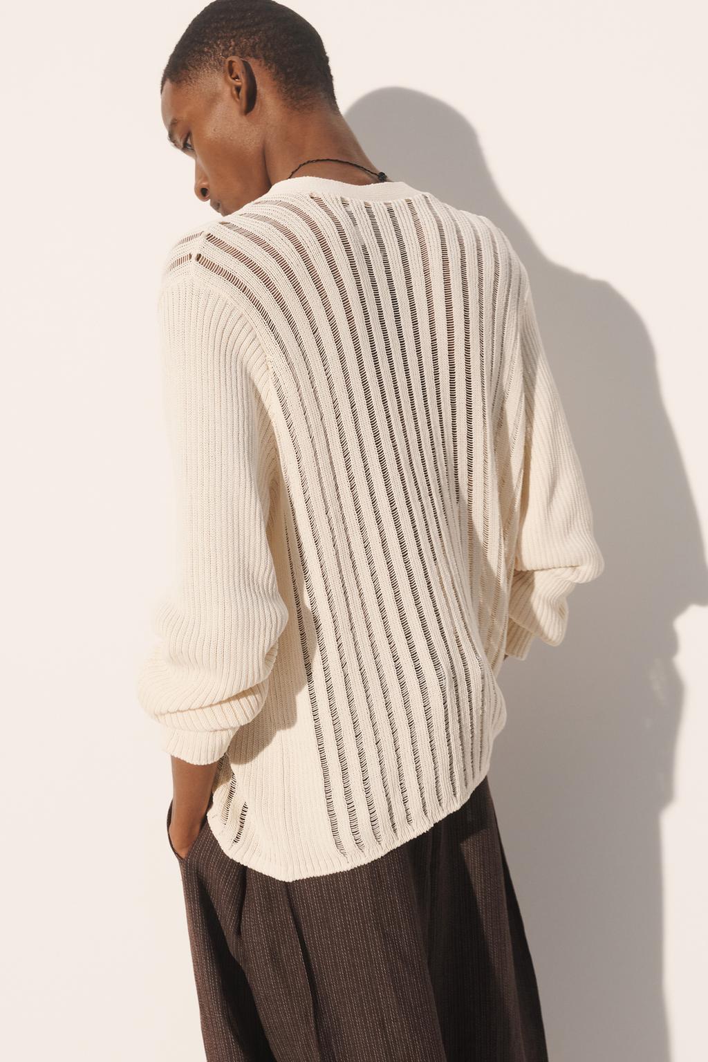 Кардиган с открытой текстурой