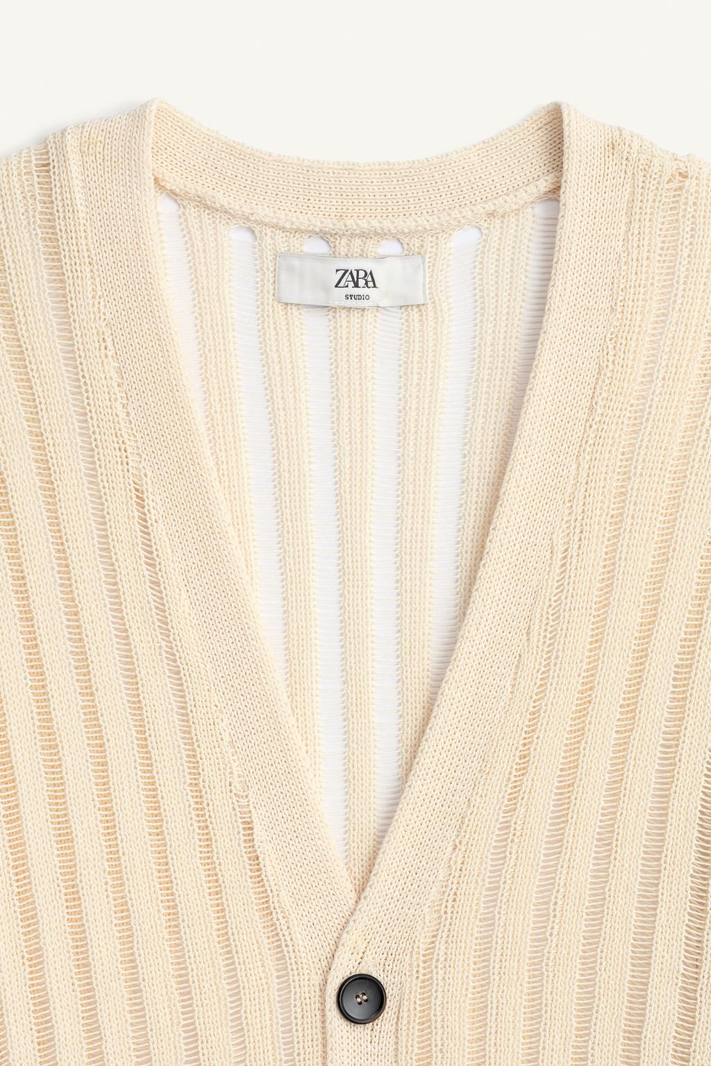 Кардиган с открытой текстурой