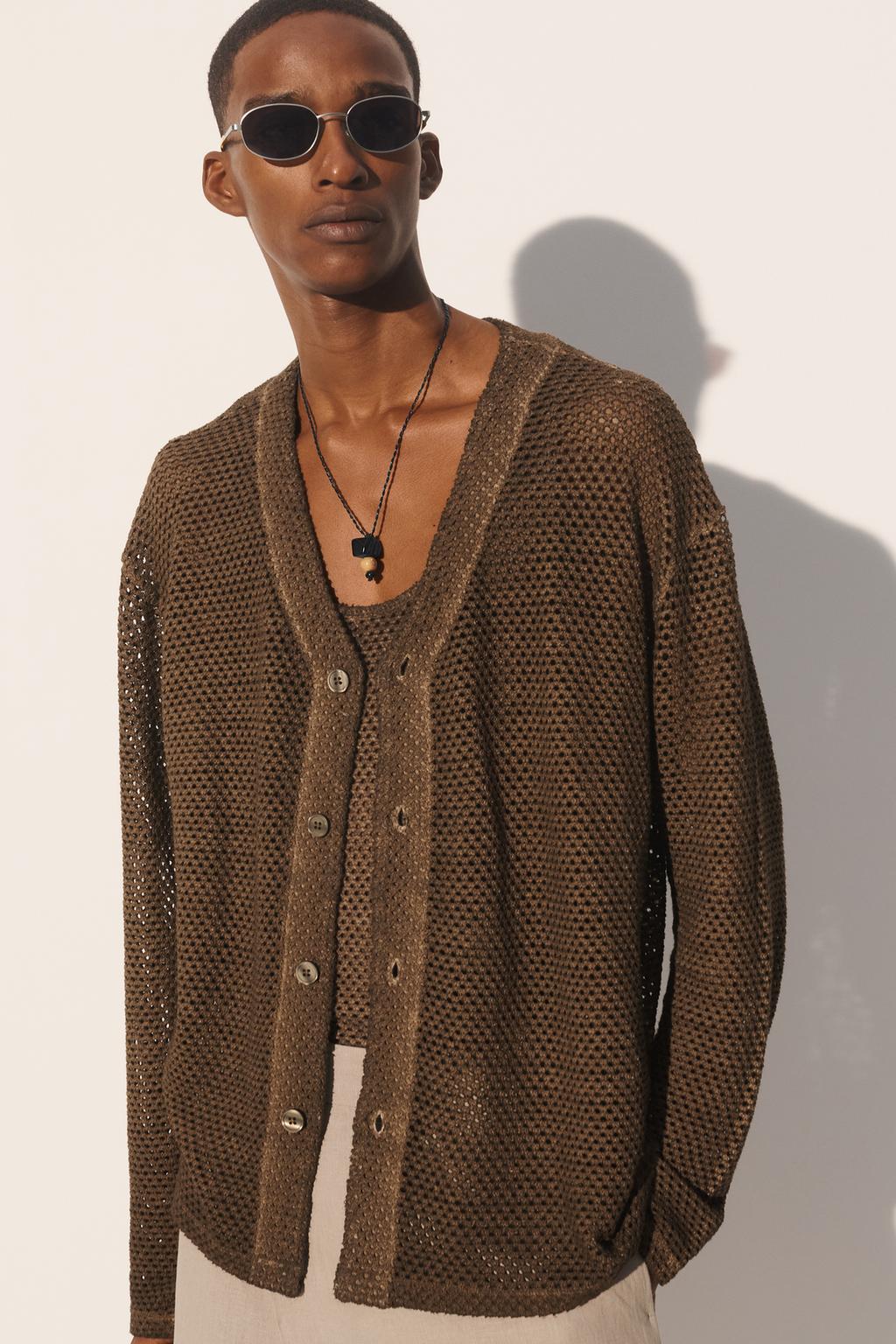 Ожерелье из вощеного шнура с контрастными подвесками