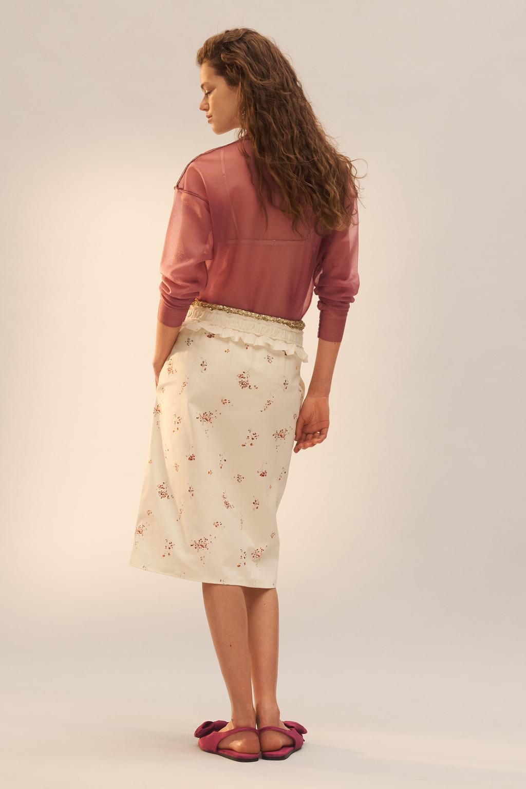 Джемпер из полупрозрачного вязаного полотна с контрастной отделкой (лимитированная коллекция)