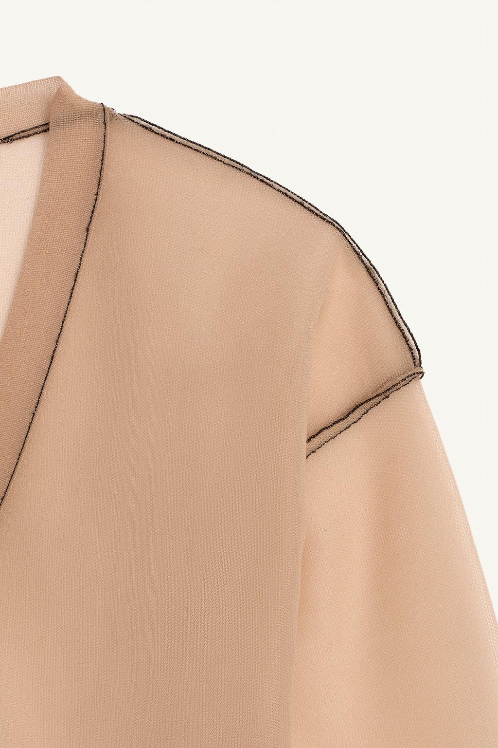 Кардиган из тонкого вязаного полупрозрачного трикотажа лимитированной коллекции