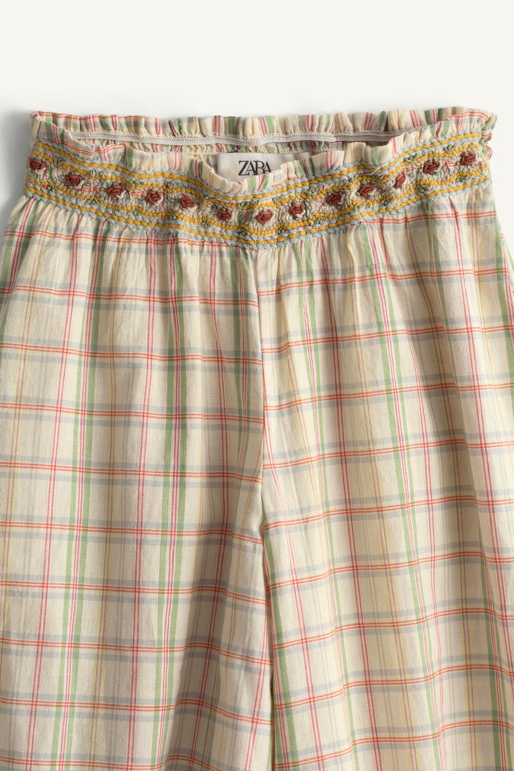 Брюки sarouel с ограниченным изданием вышитые цветочные клетчатые