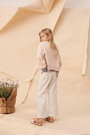 Кардиган с блоками цветов и вышитым цветком limited edition- Заказать в России