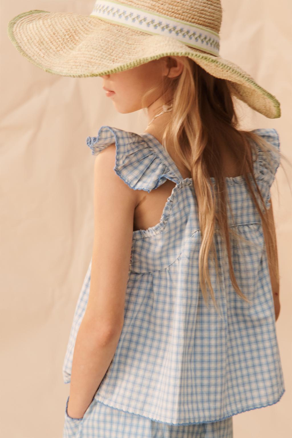 Топ в клетку с вышивкой (limited edition)