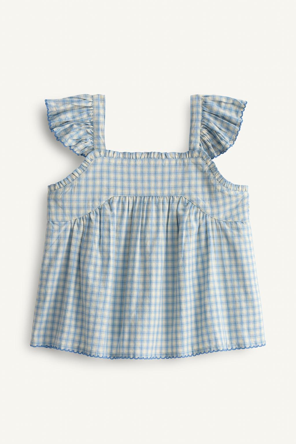 Топ в клетку с вышивкой (limited edition)