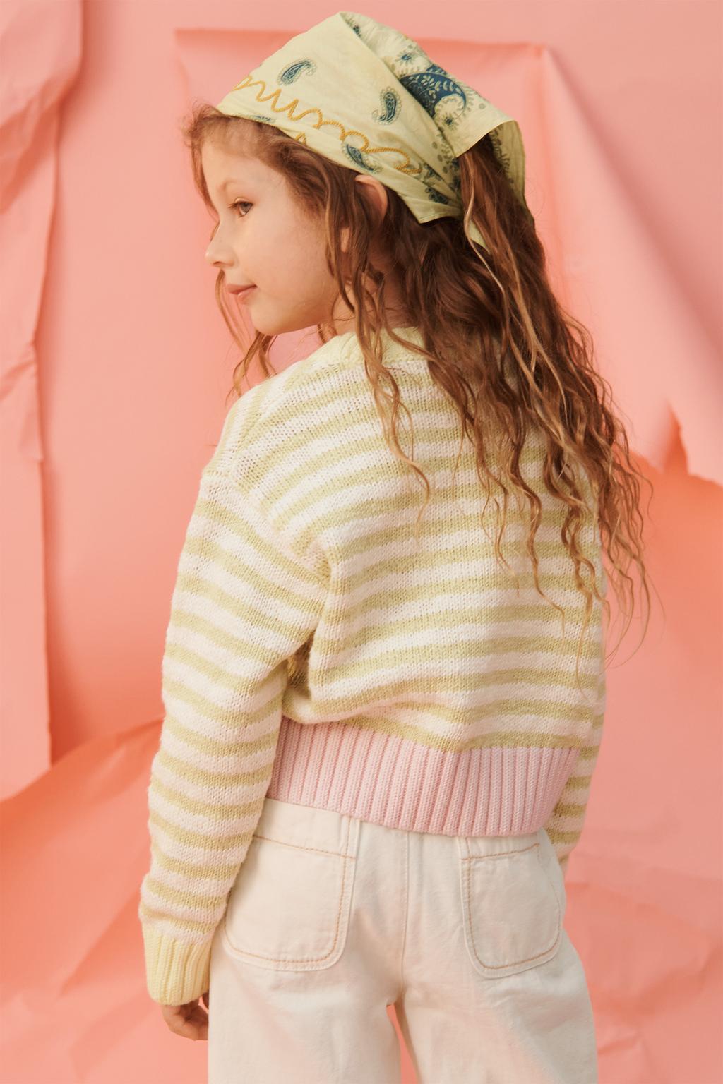 Джемпер из ограниченной коллекции в полоску с вишневым цветком