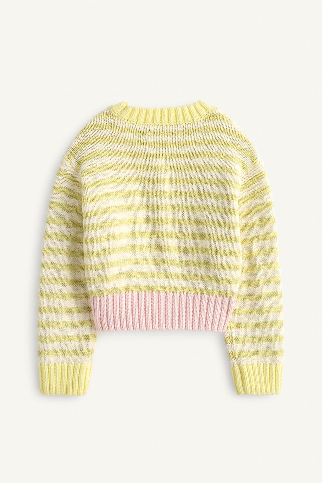 Джемпер из ограниченной коллекции в полоску с вишневым цветком