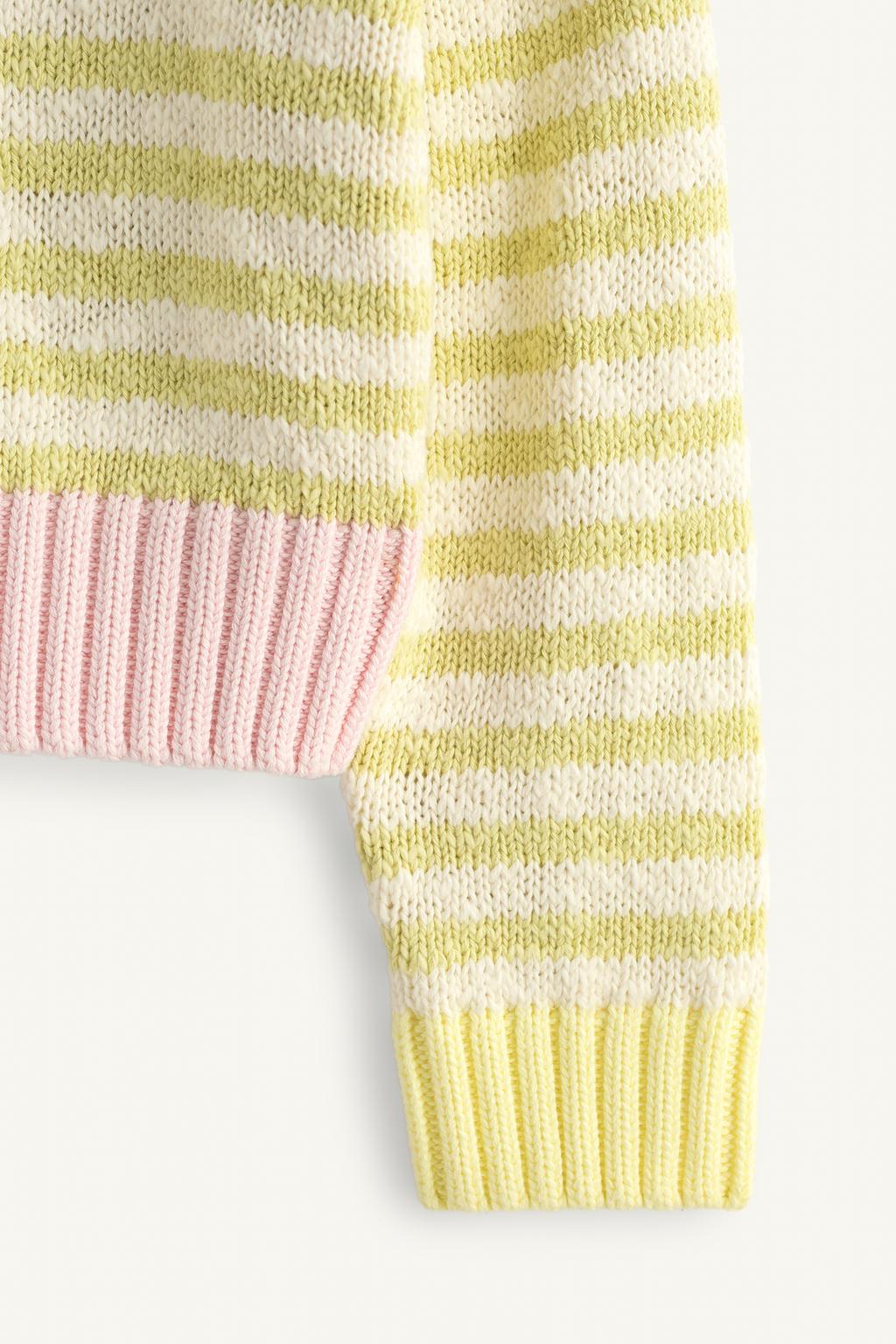 Джемпер из ограниченной коллекции в полоску с вишневым цветком