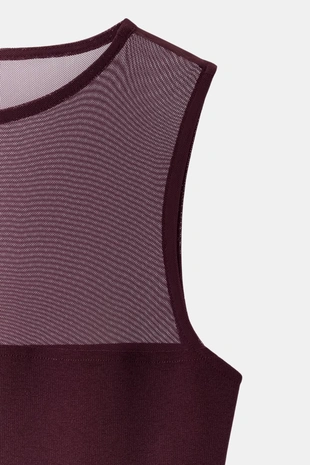 Боди с комбинированным тюлем- Заказать в России