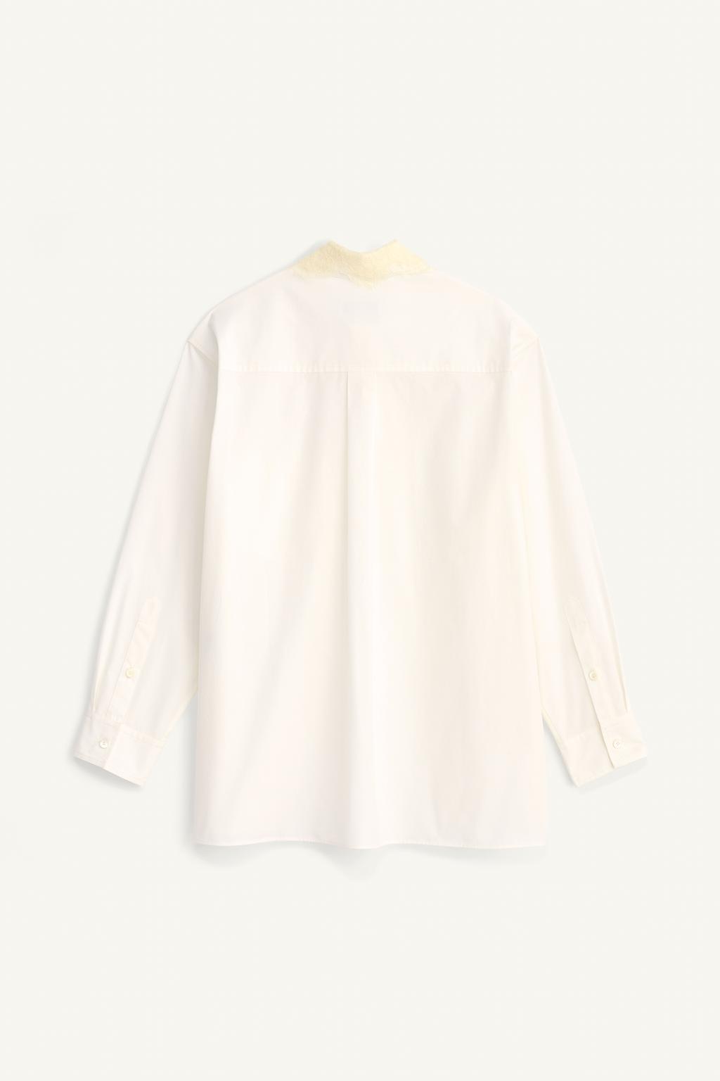 Рубашка из поплина limited edition с кружевным воротником