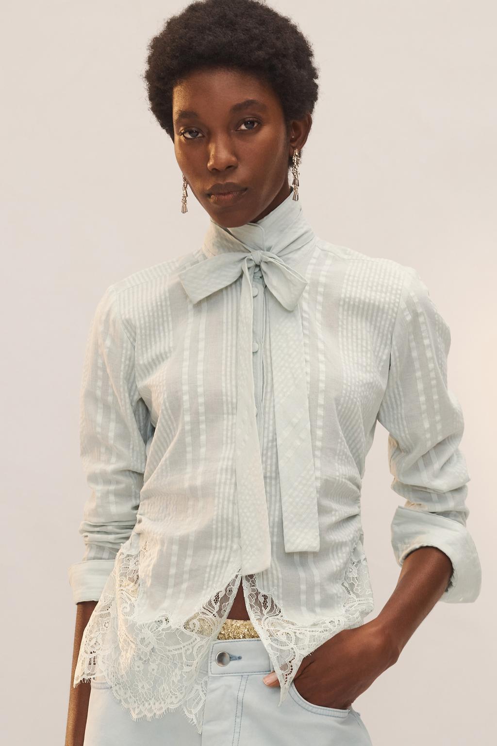 Рубашка limited edition с кружевными завязками