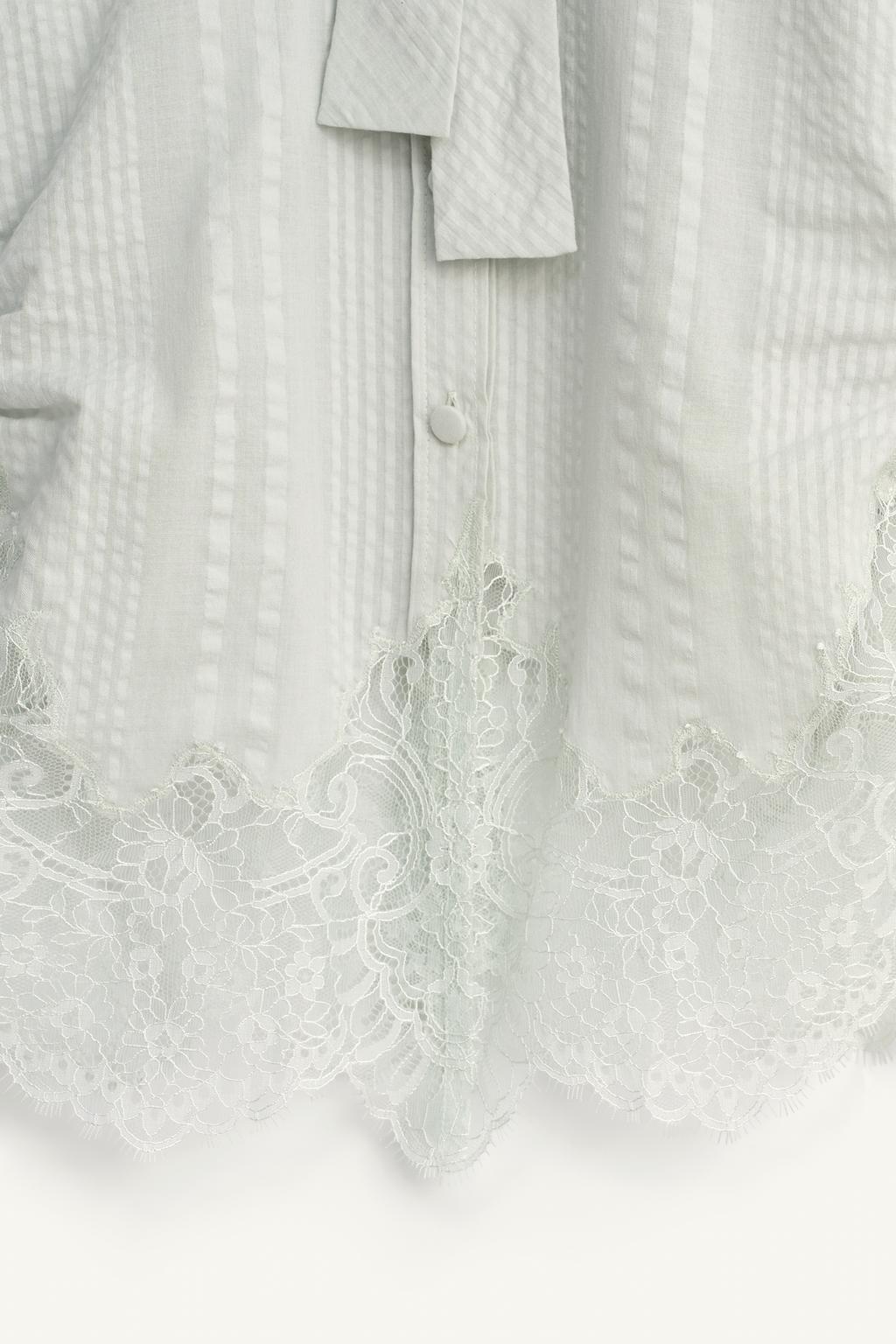 Рубашка limited edition с кружевными завязками