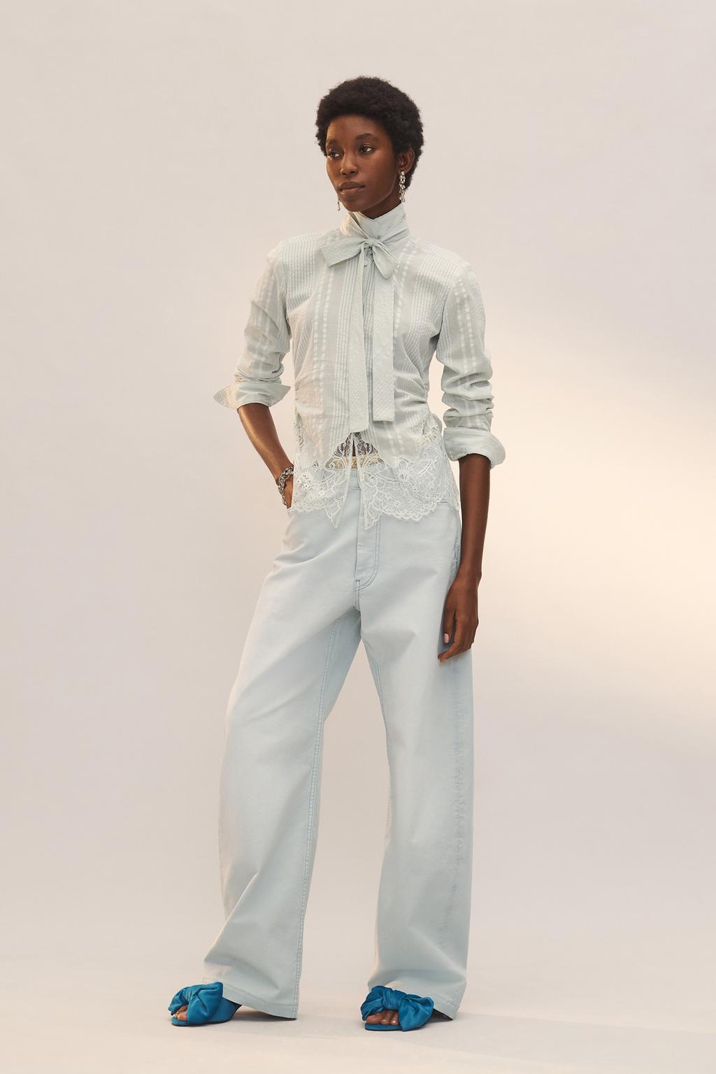 Рубашка limited edition с кружевными завязками