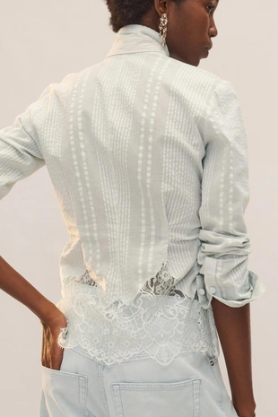 Рубашка limited edition с кружевными завязками- Заказать в России