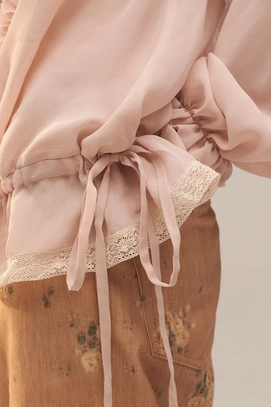 Рубашка с оборками из кружева Лимитированная коллекция