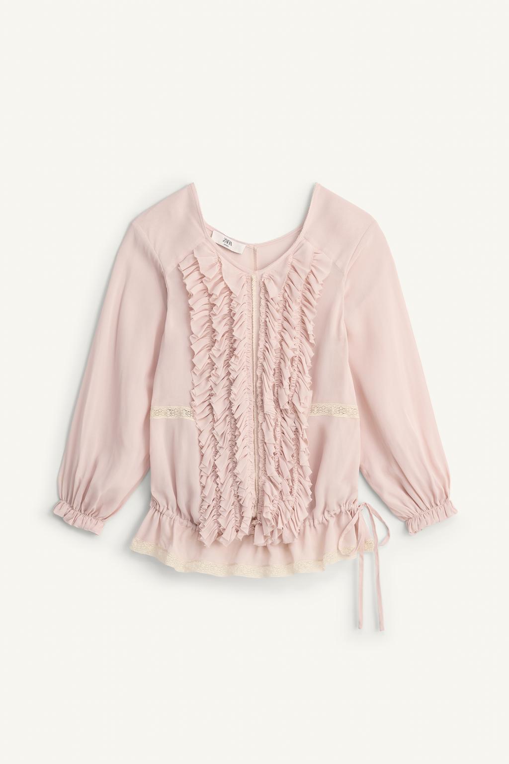 Рубашка с оборками из кружева limited edition