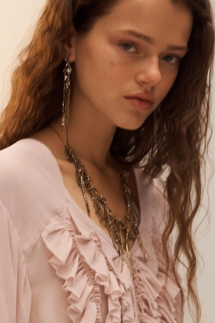 Рубашка с оборками из кружева limited edition- Заказать в России