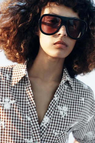 Рубашка в клетку с вышивкой