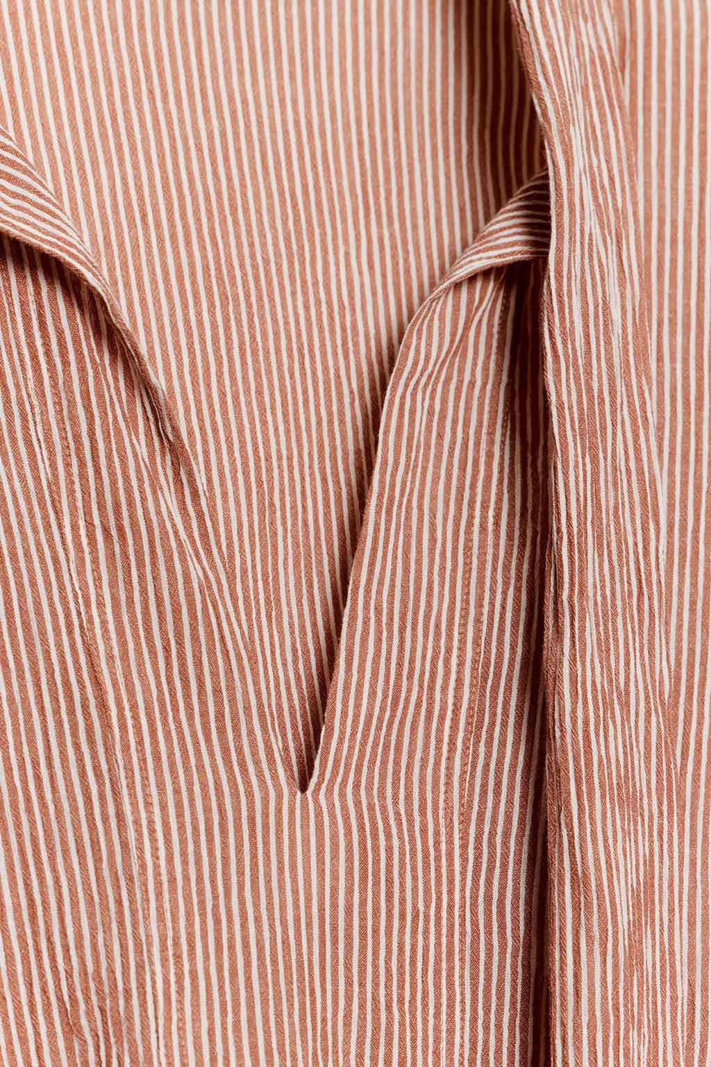 РУБАШКА В ПОЛОСКУ С ЗАВЯЗКАМИ — ZW COLLECTION