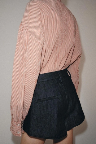 Рубашка в полоску с завязками — Zw Collection- Заказать в России