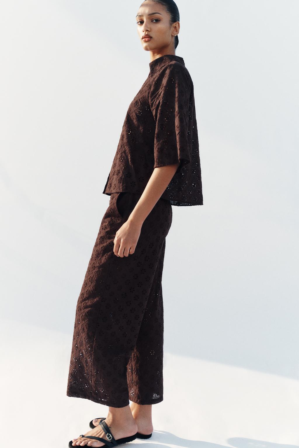 РУБАШКА С АЖУРНОЙ ВЫШИВКОЙ