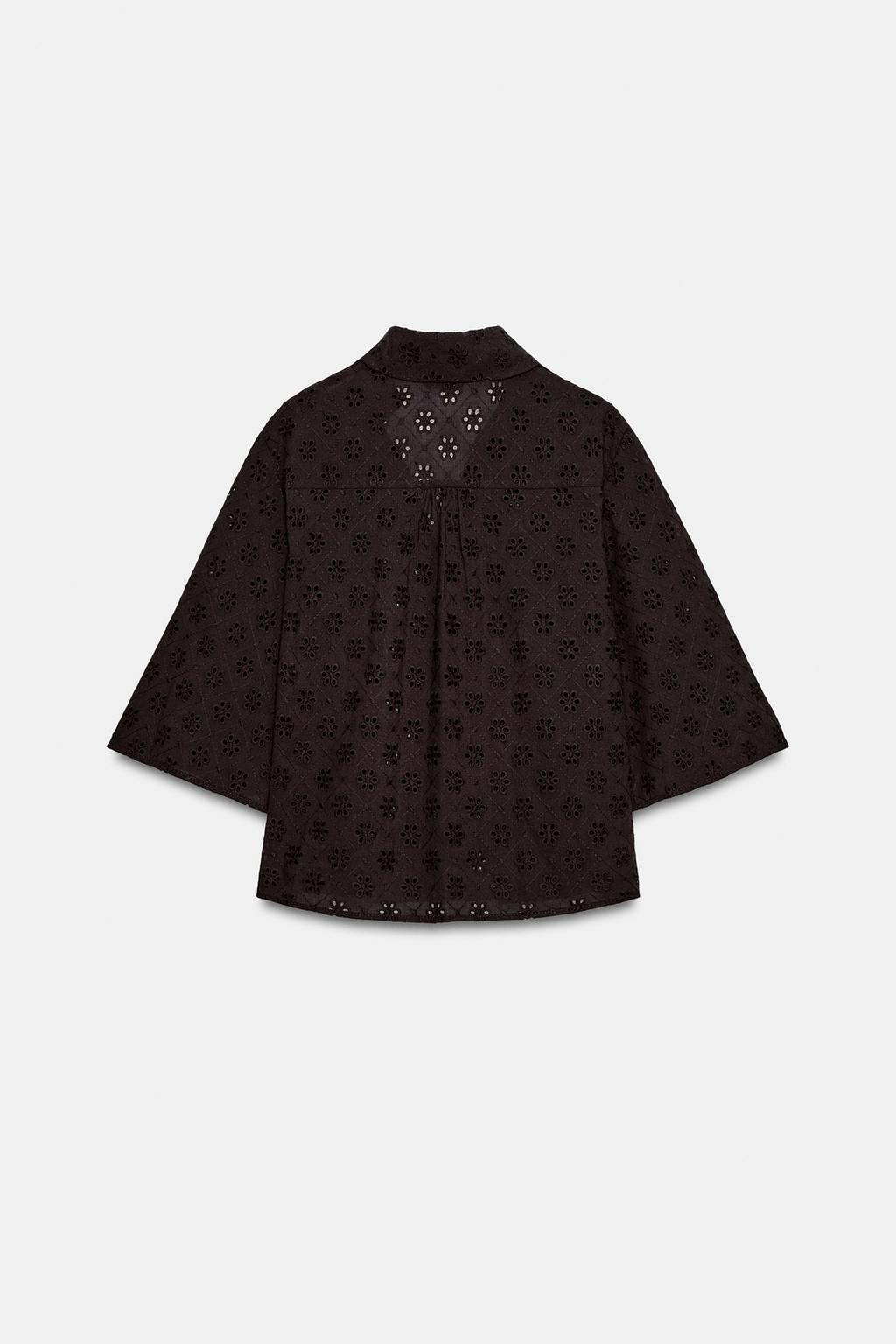 РУБАШКА С АЖУРНОЙ ВЫШИВКОЙ