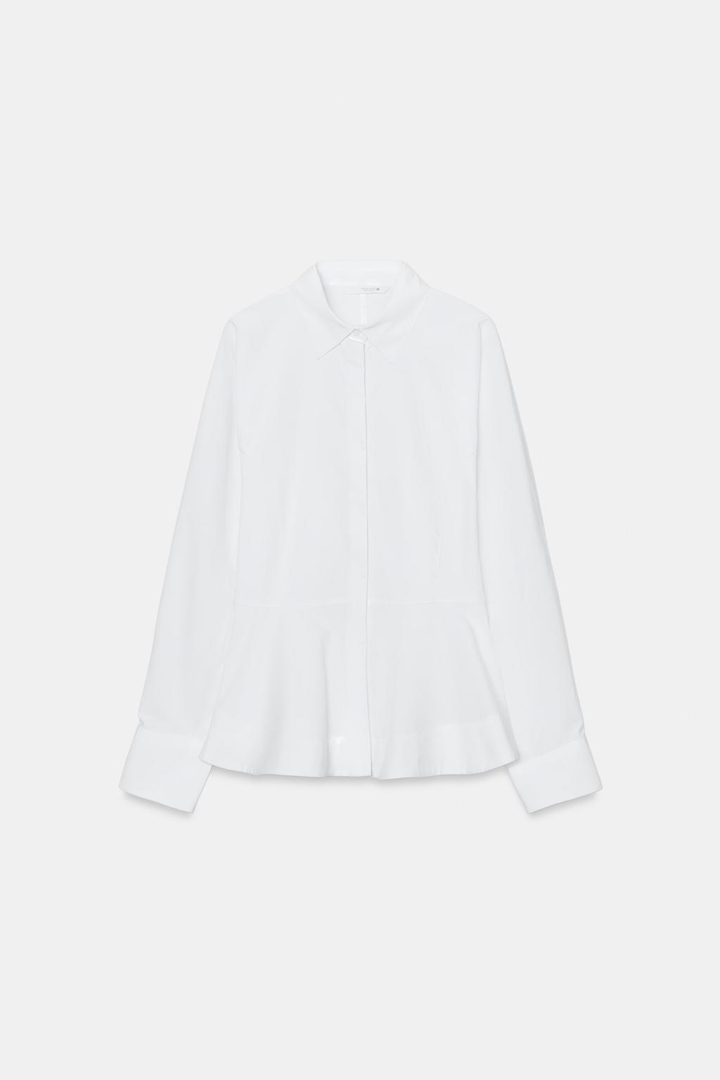 РУБАШКА ИЗ ПОПЛИНА С БАСКОЙ