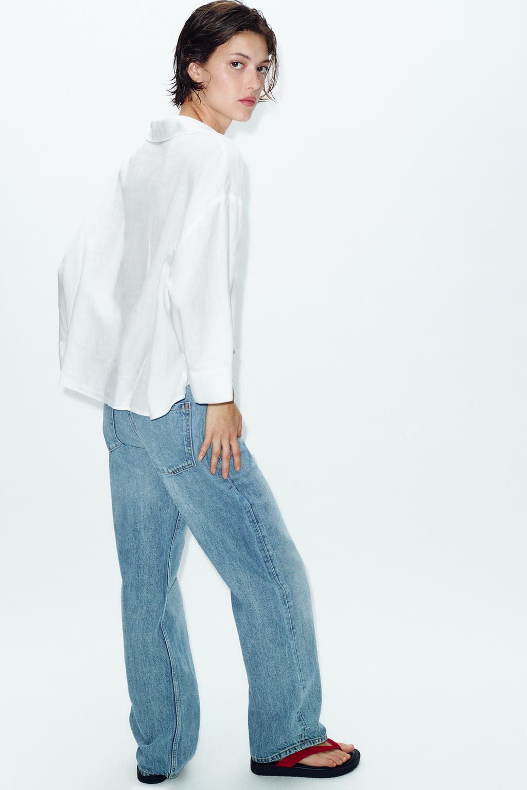 СВОБОДНАЯ РУБАШКА ИЗ СМЕСОВОГО ЛЬНА