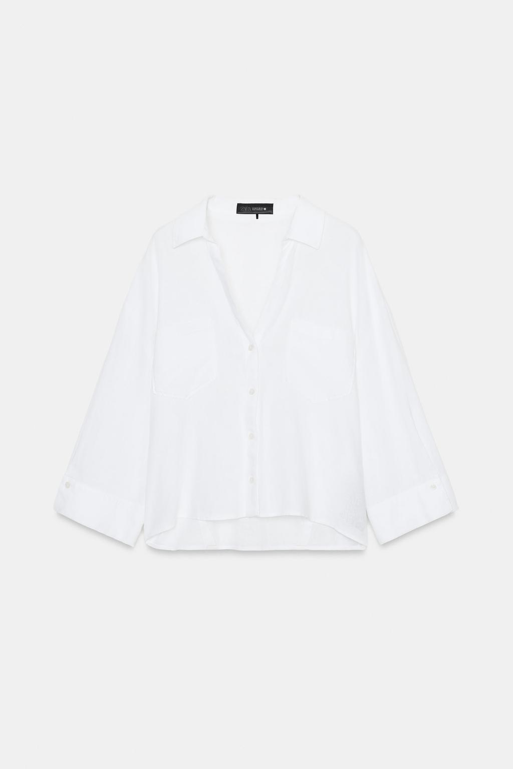 СВОБОДНАЯ РУБАШКА ИЗ СМЕСОВОГО ЛЬНА