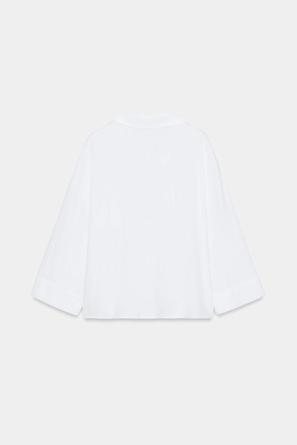 СВОБОДНАЯ РУБАШКА ИЗ СМЕСОВОГО ЛЬНА