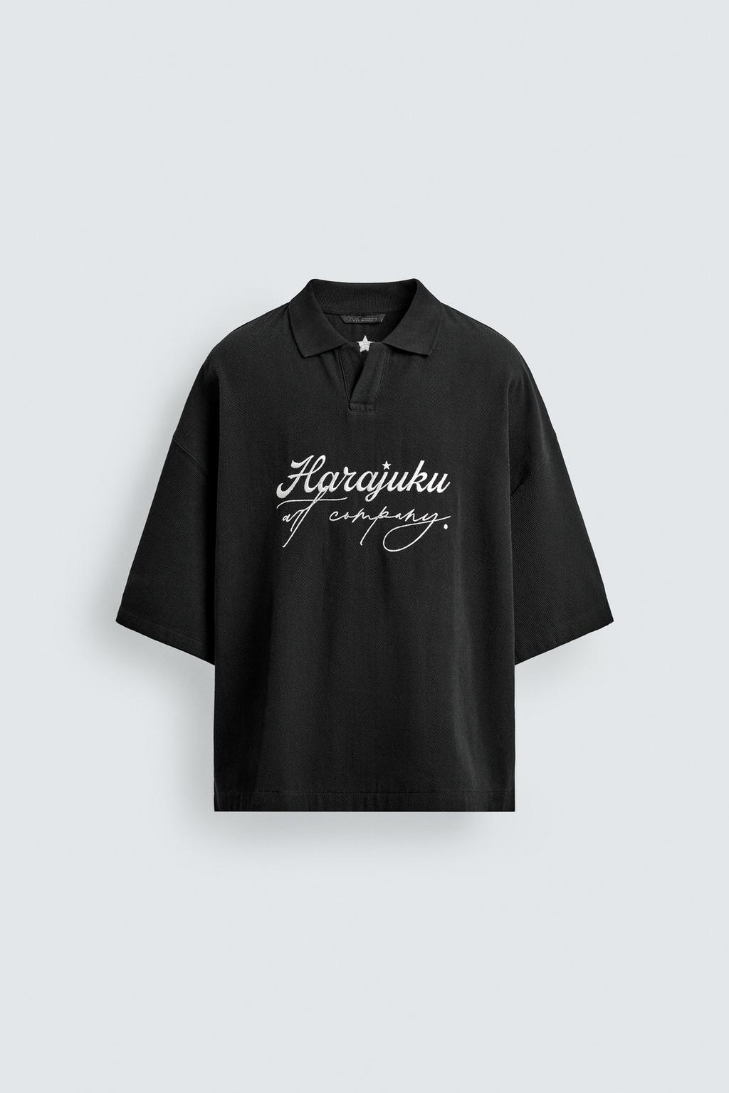 ПОЛО С ВЫШИВКОЙ ИЗ РЕЛЬЕФНОГО ТРИКОТАЖА