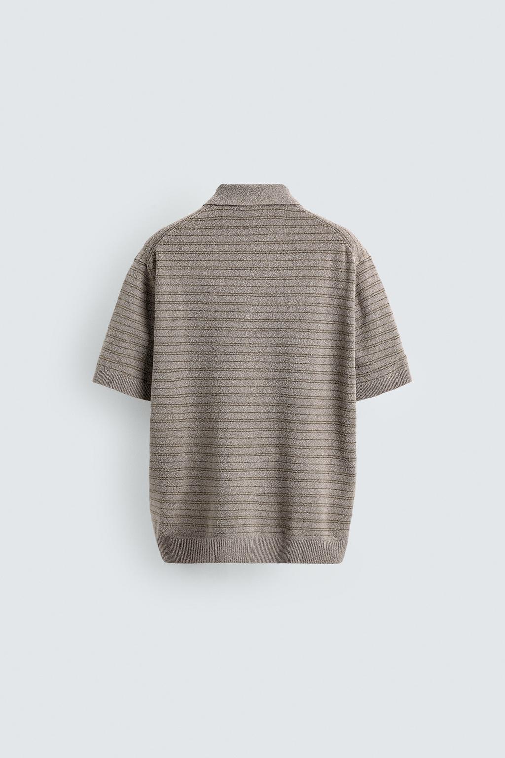 ПОЛО ИЗ РЕЛЬЕФНОГО БУКЛИРОВАННОГО ТРИКОТАЖА