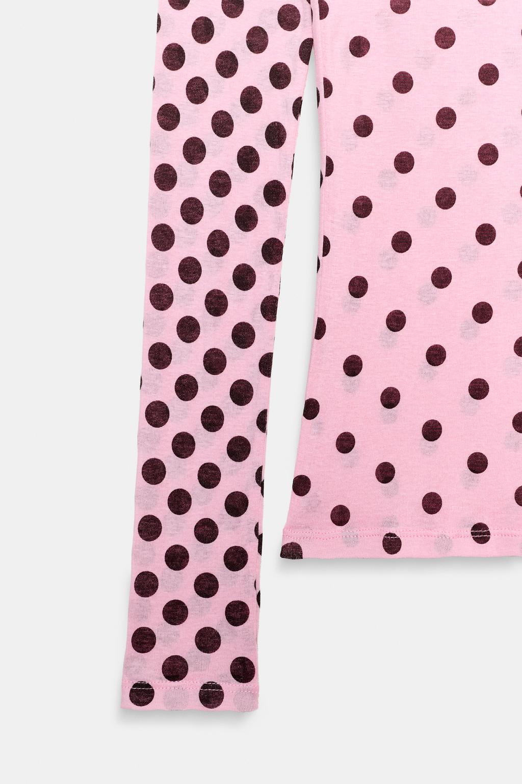 ФУТБОЛКА SUPIMA® В ГОРОШЕК С ДЛИННЫМИ РУКАВАМИ