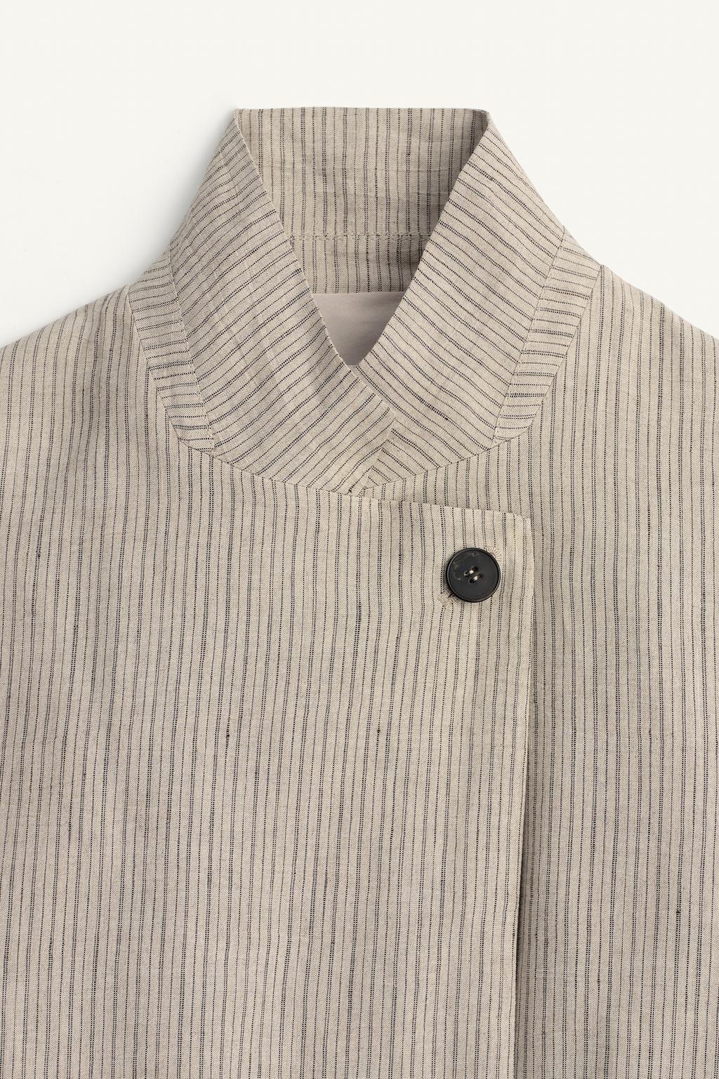 Пиджак из льняно-хлопкового плетения в полоску (limited edition)