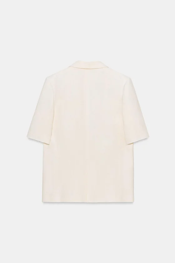 БЛЕЙЗЕР ИЗ ЛЬНА С КОРОТКИМИ РУКАВАМИ — коллекция Zara «ZW»