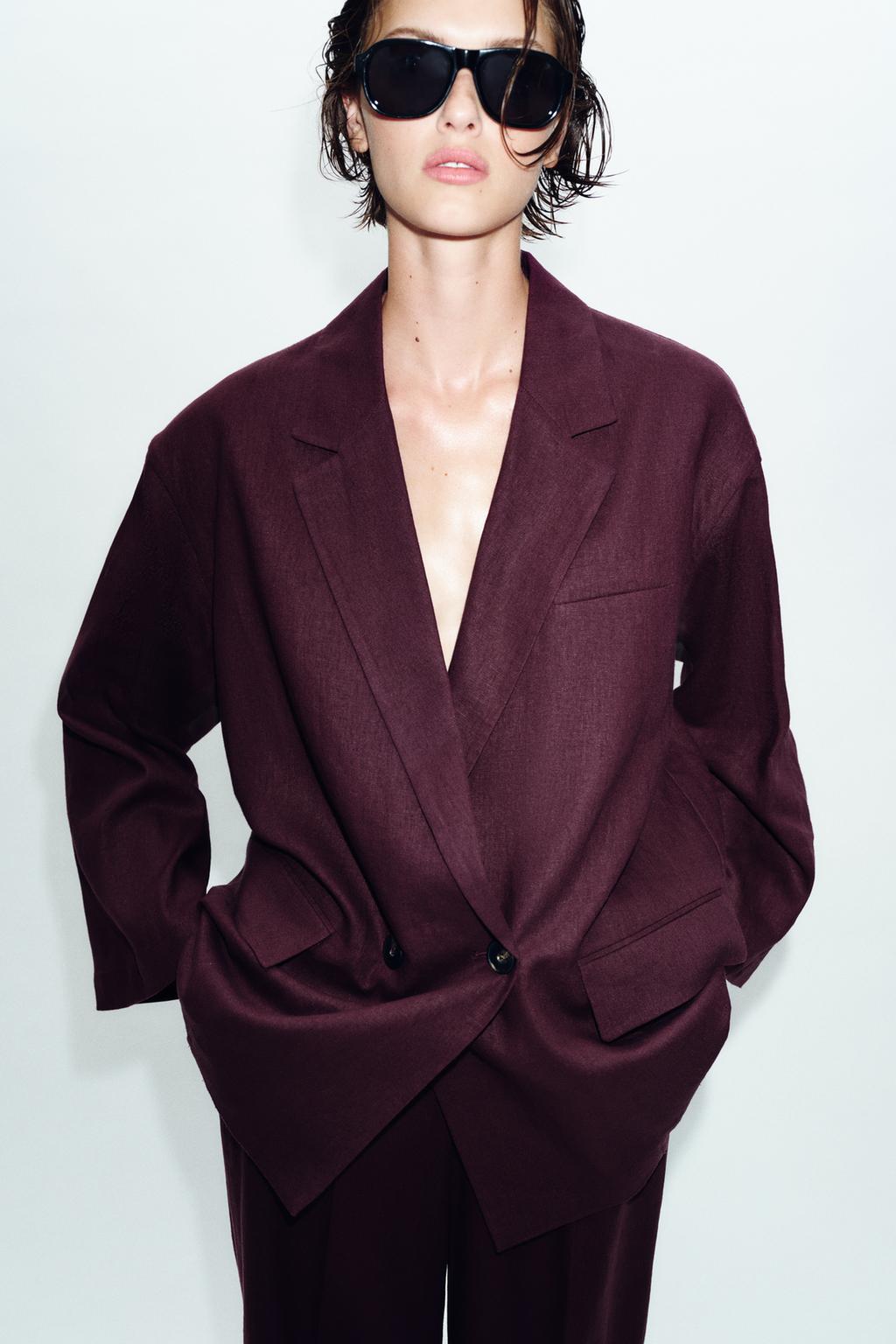 ДВУБОРТНЫЙ БЛЕЙЗЕР ИЗ ЛЬНА