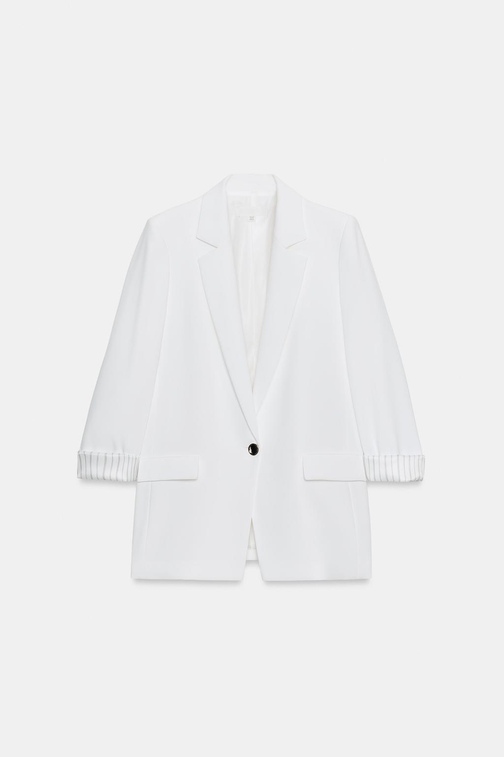 БЛЕЙЗЕР С РУКАВАМИ 3/4 И ПРИНТОВАННЫМИ МАНЖЕТАМИ