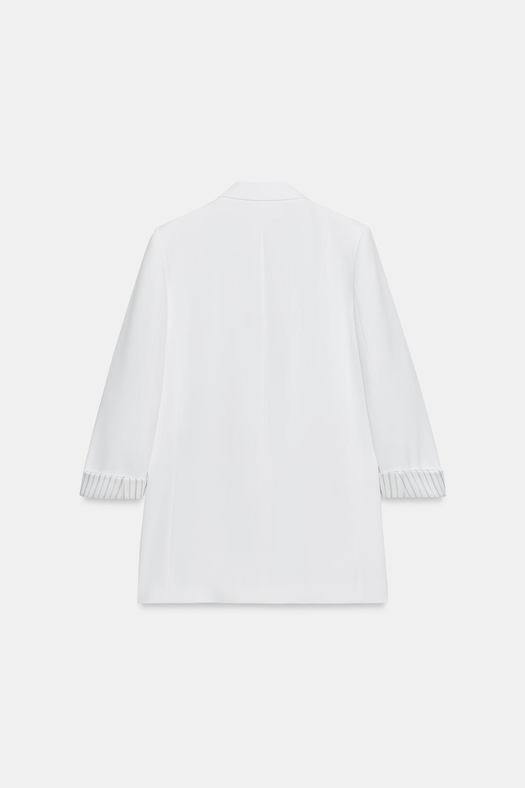 БЛЕЙЗЕР С РУКАВАМИ 3/4 И ПРИНТОВАННЫМИ МАНЖЕТАМИ