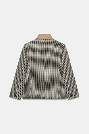 Блейзер в клетку с комбинированным воротником — Zw Collection- Заказать в России