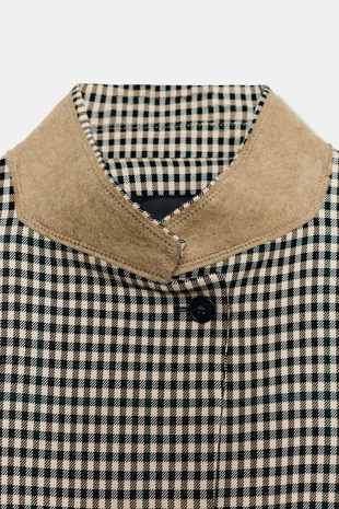 Блейзер в клетку с комбинированным воротником — Zw Collection- Заказать в России